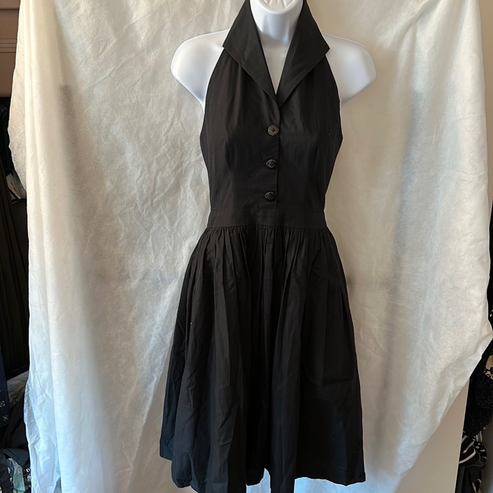 Elegant Black Halter Dress
